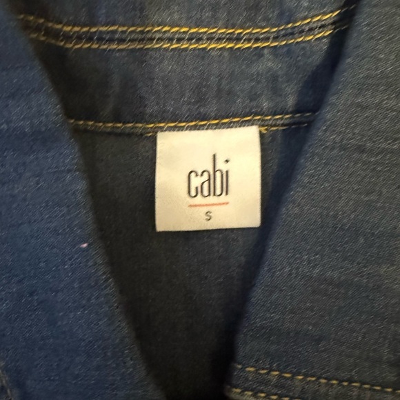Cabi Blue Jean Jacket with White Lace Hem Casual - Picture 7 of 7